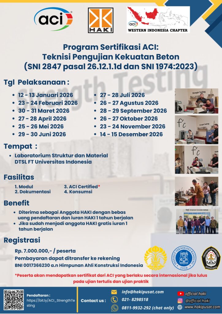 Program Sertifikasi ACI : Teknisi Pengujian Kekuatan Beton