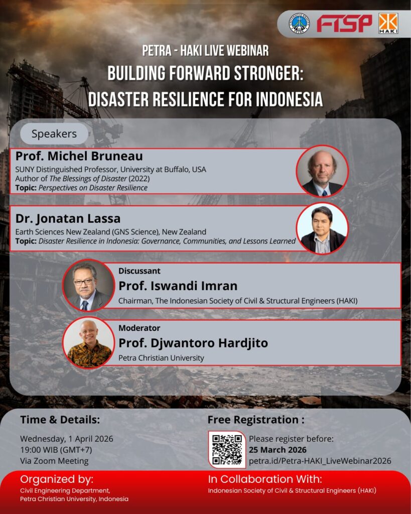 Online Seminar Building Forward Stronger: Disaster Resilience for Indonesia