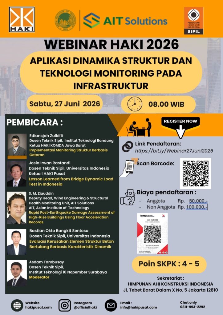 Webinar Aplikasi Dinamika Struktur dan Teknologi Monitoring pada Infrastruktur