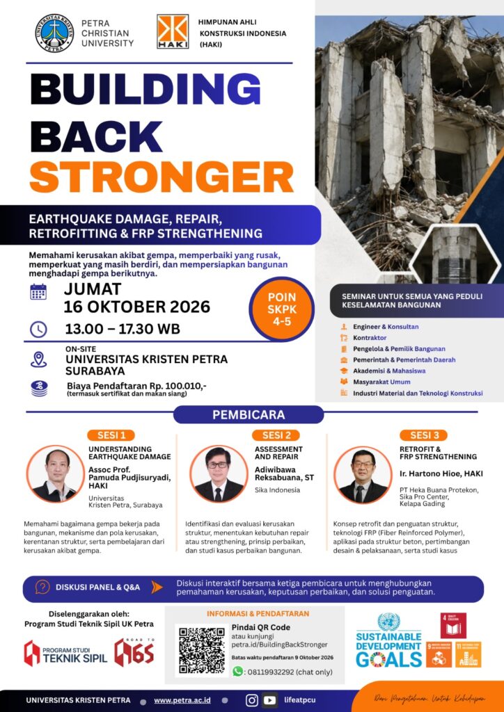 Seminar Building Back Stronger Earthquake Damage, Repair, Retrofitting & FRP Strengthening